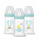 Lot de 3 biberons - DODIE - EB19 - 270 ml - Tétine plate - Vert