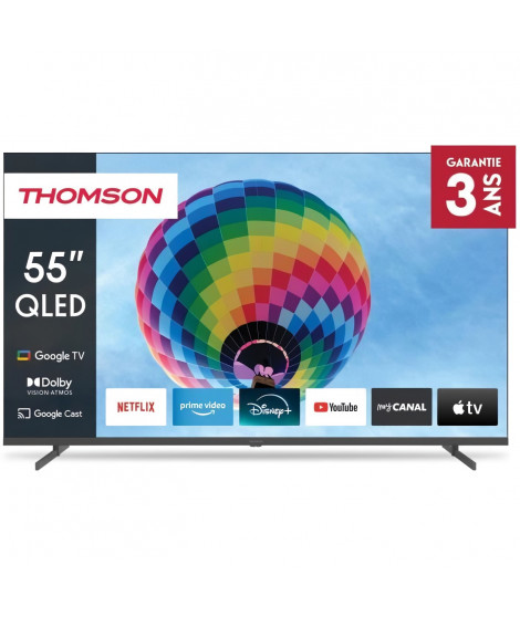 THOMSON 55QG4S14 - TV QLED 55 (139 cm) - UHD 4K 3840x2160 - HDR 10 - Google TV - 2xHDMI 2.1 + 2xHDMI 2.0