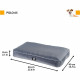 Coussin - FERPLAST - POLO - 65 x 40 x 8 cm - Gris