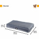 Coussin - FERPLAST - POLO - 80 x 50 x 8 cm - Gris