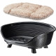 Corbeille - FERPLAST - THRONE 6 - Avec coussin relax - Noir