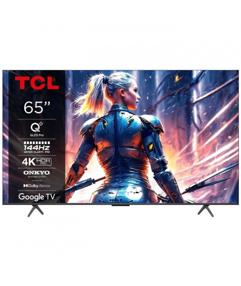 TCL 65C71B - TV QLED 65 (165 cm) - 4K 3840x2160 - 144Hz - HDR10+ - TV conecté Google TV - 4xHDMI 2.1