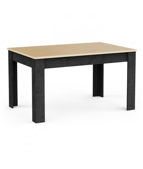 Table a manger fixe - KENT - Chene de fil / Sidewalk - Rectangulaire - 4 / 6 personnes - 140 x 90 x 77 cm - DEMEYERE
