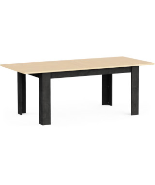 Table a manger extensible - KENT - Chene de fil / Sidewalk - Rectangulaire - 6 / 8 personnes - 155/205 x 90 cm - DEMEYERE