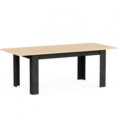 Table a manger extensible - KENT - Chene de fil / Sidewalk - Rectangulaire - 6 / 8 personnes - 155/205 x 90 cm - DEMEYERE