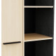 Buffet haut H 153,9 cm - KENT - Chene de fil / Sidewalk - 1 porte - 4 niches - DEMEYERE