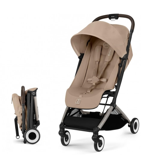 CYBEX - Poussette ultra compacte et confortable - ORFEO - 4 roues - Almond Beige