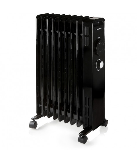 Radiateur a bain d'huile - 2000 W - DOMO - DO7327R - 42,5 x 28 x 64 cm - Noir