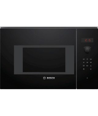 Micro-ondes simple encastrable -BOSCH SER4 - BFL523MB1F - Noir - 7 programmes auto - 38,2 x 59,4 x 31,7 cm