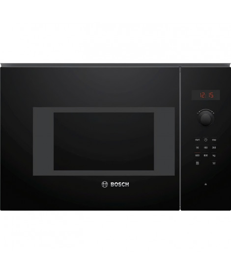 Micro-ondes simple encastrable -BOSCH SER4 - BFL523MB1F - Noir - 7 programmes auto - 38,2 x 59,4 x 31,7 cm