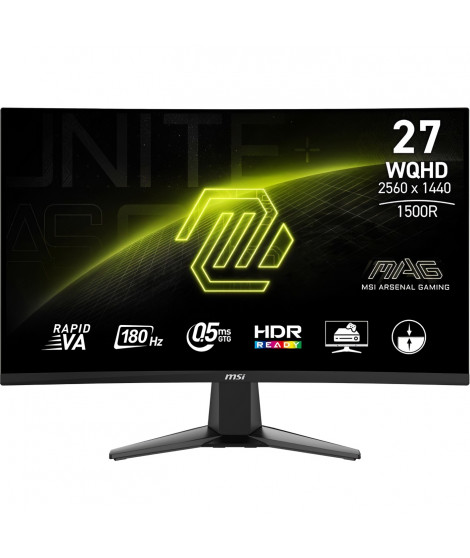 Ecran PC - MSI - MAG 27CQ6F - 2560 x 1440 - 0.5ms - VA