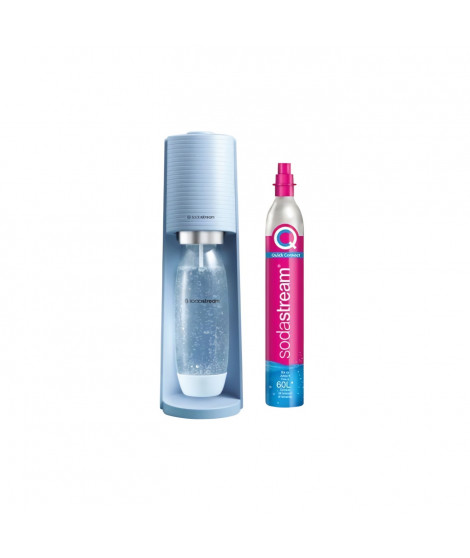 Machine a eau pétillante SODASTREAM - TERRA Bleu - 1 bouteille 1L compatible lave-vaisselle - 1 recharge de gaz 60L