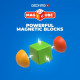 Blocs magnétiques - GEOMAG - Magicube 061 - 8 pieces - Empilables - Plastique recyclé