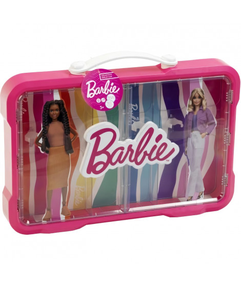 Mallette vitrine Barbie - KLEIN - 5808 - Pour 6 poupées avec fermoir lumineux - Des 3 ans
