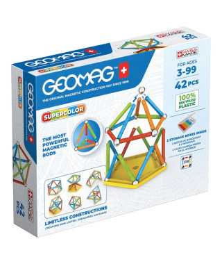 Geomag Super Color Recycled 42 pieces multicolores