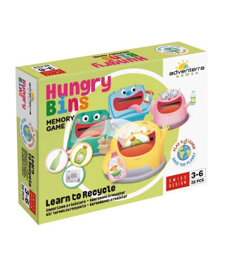 Jeux éducatifs - GEOMAG - Hungry Bins - Tri sélectif - Apprentissage des déchets - Association par couleur