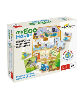 Jeux éducatifs - GEOMAG - My Eco House - Méthode Montessori - Construction maison - Sensibilisation a l'environnement