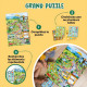 Jeux éducatifs - GEOMAG - Observation Puzzle Green City - Puzzle écologique - Découverte des villes durables - Poster inclus