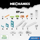 GEOMAG MECHANICS, GRAVITY 67 pcs, construction magnétique, jeux éducatifs, Jouet pour enfants des 8 ans, GMV00