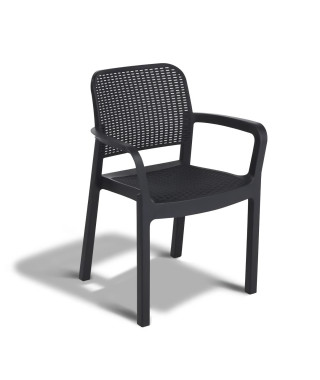 Allibert by KETER  Samanna  lot de 6 fauteuils de jardin  en résine  gris graphite