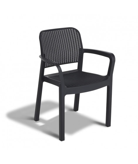 Allibert by KETER  Samanna  lot de 6 fauteuils de jardin  en résine  gris graphite