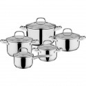 Batterie de cuisine Induction - GSW - 806787 - TRENTINO - Acier Inoxydable massif - 10 pieces