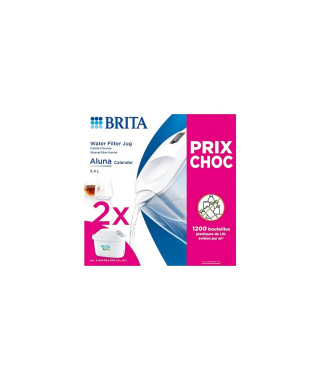 Carafe filtrante BRITA Aluna Calendar 2 mois MAXTRA PRO blanche - 2,4L