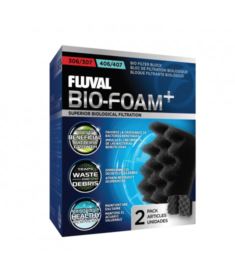 FLUVAL 2 blocs de mousses bio 306 406 - Pour aquarium