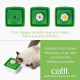 CAT IT Abreuvoit mini avec fleur - 1,5 L (50,7 oz liq.) - Blanc et vert - Pour chat