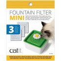 CAT IT Pack de 3 Filtres a double action pour abreuvoir - Blanc - Pour chat
