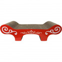 Griffoir carton ondulé 50x22x14 cm rouge