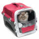 CAT IT Cage de transport Cabrio - Rouge cerise - Pour chat