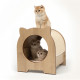 VESPER Meuble a griffer Minou - 36 x 36,5 x 40,5 cm - Marron clair - Pour chat