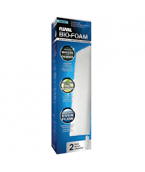 FLUVAL 2 blocs de mousses 406 - Pour aquarium
