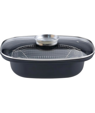 Cocotte arôme avec panier friture - GSW - 414593 - Acier carbone - 4 L / 32 cm - Tous feux dont induction