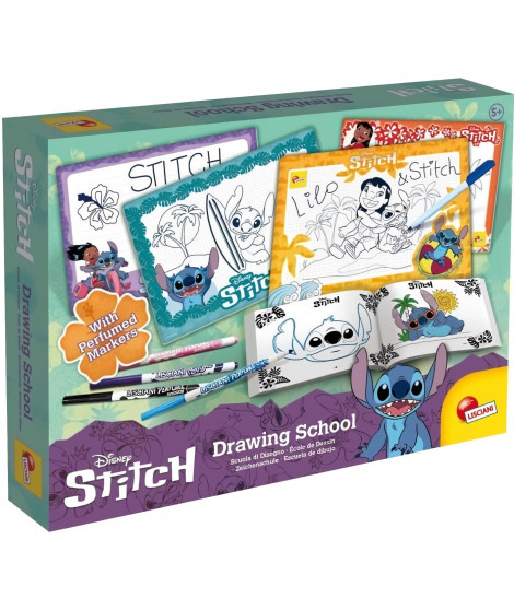 Kit de dessin - LISCIANIGIOCHI - STITCH - Feutres parfumés - Crayons decouleur, autocollants