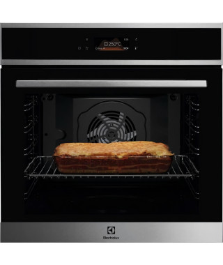 Four encastrable - Pyrolyse - Chaleur tournante pulsée - ELECTROLUX - EOF8P08X - Inox - Porte froide - 59,4 x 59,4 x 56,8 cm