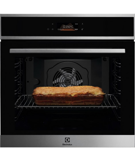 Four encastrable - Pyrolyse - Chaleur tournante pulsée - ELECTROLUX - EOF8P08X - Inox - Porte froide - 59,4 x 59,4 x 56,8 cm