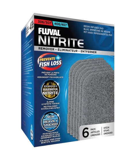 Blocs éliminateurs de nitrite pour aquarium - FLUVAL - Pour filtres extérieur Fluval 306/307 et 406/407 - 6 pieces