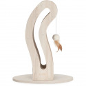 Griffoir pour chat - CATIT - Pixi Queue de chat - Avec balle en tissu et plume - Aspect chene naturel