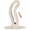 Griffoir pour chat - CATIT - Pixi Queue de chat - Avec balle en tissu et plume - Aspect chene naturel