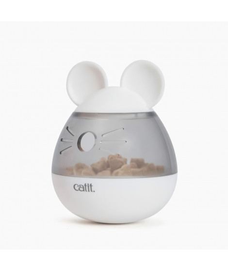 Distributeur de friandises pour chat - CATIT - PIXI - Design oreilles de souris - Blanc