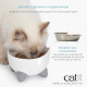 Gamelle pour chat - CATIT - PIXI - 200ml - Surélevée - Bols en acier inoxydable amovibles - Blanc