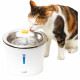 Fontaine a eau pour chat a fleur - CATIT - Flower - 3L - Dessus en acier inoxydable -  Avec LED - Blanc