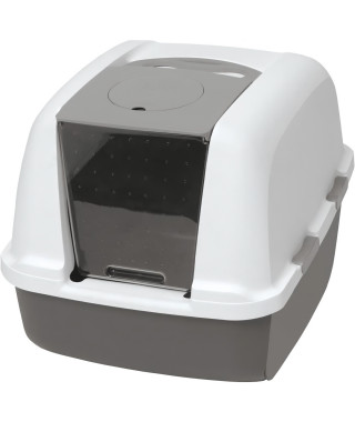 Maison de toilette Bac a litiere pour chat - CATIT - Airsift Jumbo - Systeme de filtration intégré - L. 57 x l. 50 x H. 46,5 cm