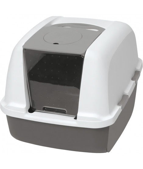 Maison de toilette Bac a litiere pour chat - CATIT - Airsift Jumbo - Systeme de filtration intégré - L. 57 x l. 50 x H. 46,5 cm