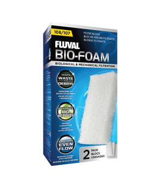 Bloc de mousse FLUVAL 106 pour aquarium - Épuration des débris et particules - Filtration mécanique et bio