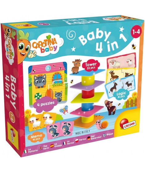 La Ferme 4 en 1 - Coffret éducatif - CAROTINA BABY - Puzzle et associations