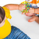BRIGHT STARS Oball Classic balle flexible, facile a manipuler, jouet d'activité sensorielle, enfants tous âges, multicolore