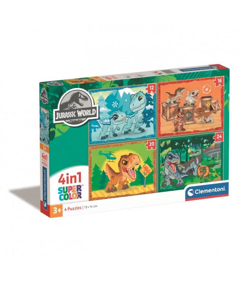 CLEMENTONI Puzzle 4 en 1 Jurassic World